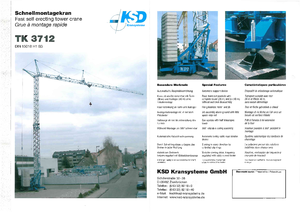 Grues à tour - tourneur inférieur KSD TK  3712 (2,3 m)