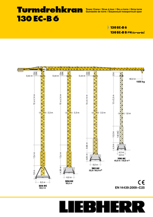 Grues à tour - tourneur supérieur Liebherr 130 EC-B 6