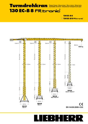 Grues à tour - tourneur supérieur Liebherr 130 EC-B 8 FR.tronic