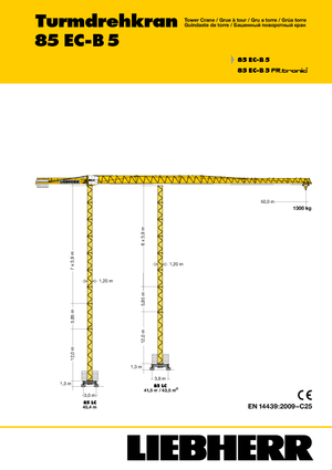 Grues à tour - tourneur supérieur Liebherr 85 EC-B  FR.tronic 