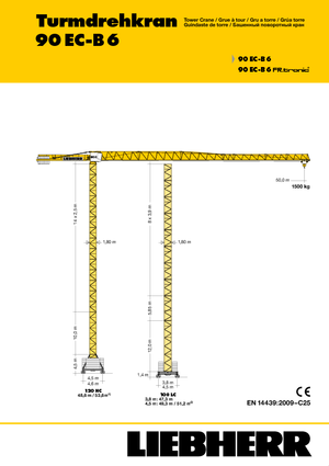 Grues à tour - tourneur supérieur Liebherr 90 EC-B 6