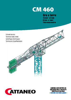 Grues à tour - tourneur supérieur Cattaneo CM 460