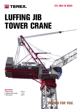 Grues à tour - tourneur supérieur Terex Comedil (Zeppelin) CTL 260-18