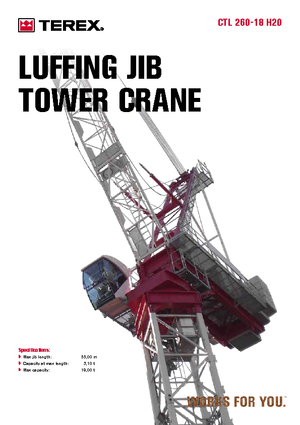 Grues à tour - tourneur supérieur Terex Comedil (Zeppelin) CTL 260-18