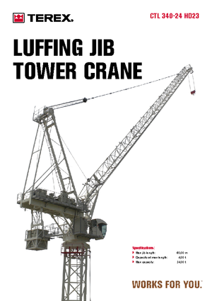 Grues à tour - tourneur supérieur Terex Comedil (Zeppelin) CTL 340-24