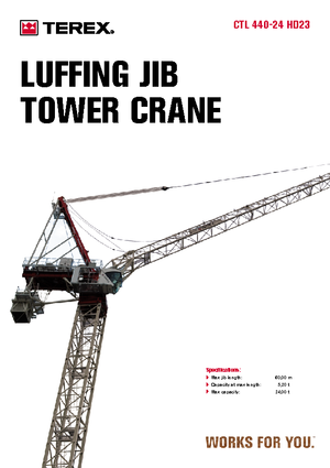 Grues à tour - tourneur supérieur Terex Comedil (Zeppelin) CTL 440-24