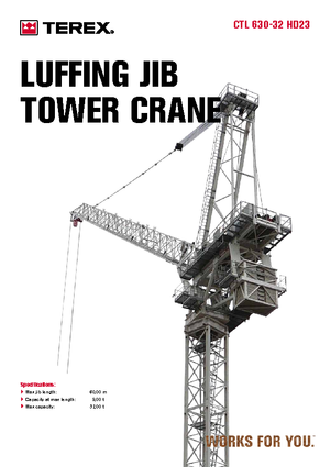 Grues à tour - tourneur supérieur Terex Comedil (Zeppelin) CTL 630-32