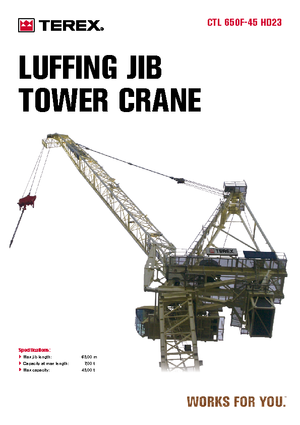 Grues à tour - tourneur supérieur Terex Comedil (Zeppelin) CTL 650 F 45