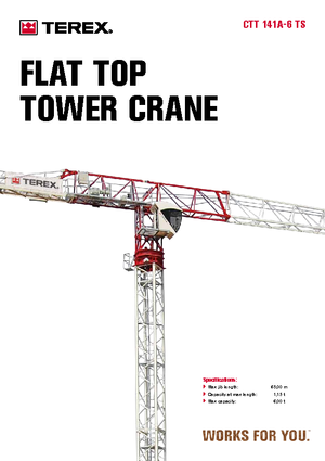 Grues à tour - tourneur supérieur Terex Comedil (Zeppelin) CTT 141 A 6