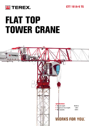 Grues à tour - tourneur supérieur Terex Comedil (Zeppelin) CTT 161 A 6