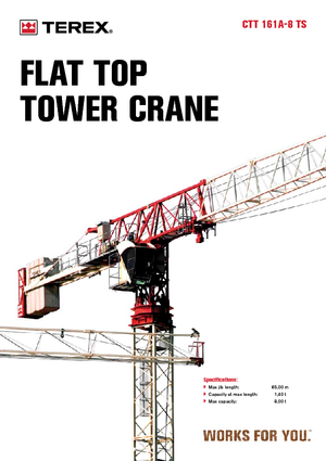 Grues à tour - tourneur supérieur Terex Comedil (Zeppelin) CTT 161 A 8