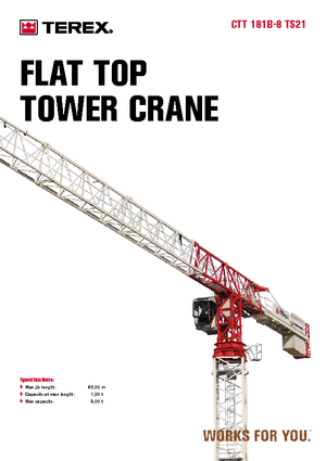 Grues à tour - tourneur supérieur Terex Comedil (Zeppelin) CTT 181 B 8
