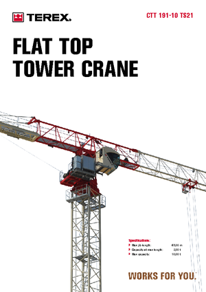 Grues à tour - tourneur supérieur Terex Comedil (Zeppelin) CTT 191-10