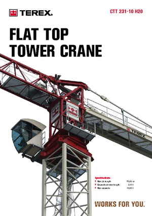 Grues à tour - tourneur supérieur Terex Comedil (Zeppelin) CTT 231-10