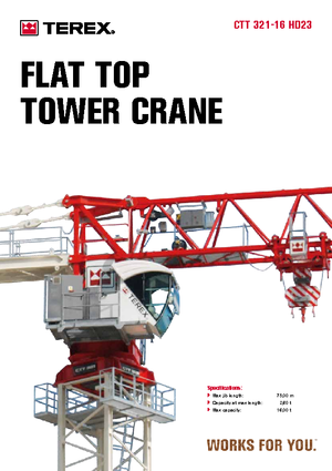 Grues à tour - tourneur supérieur Terex Comedil (Zeppelin) CTT 321-16