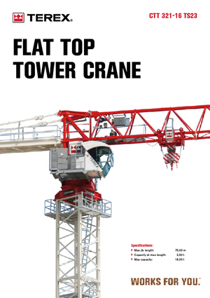Grues à tour - tourneur supérieur Terex Comedil (Zeppelin) CTT 321-16