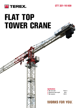 Grues à tour - tourneur supérieur Terex Comedil (Zeppelin) CTT 321-16