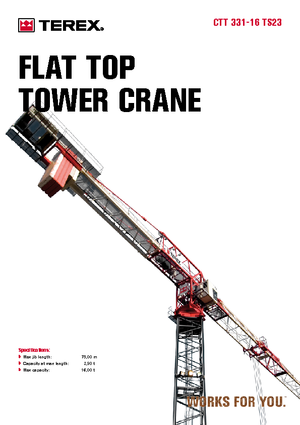 Grues à tour - tourneur supérieur Terex Comedil (Zeppelin) CTT 331-16