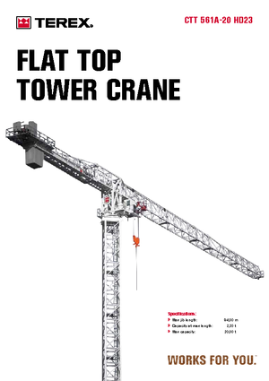 Grues à tour - tourneur supérieur Terex Comedil (Zeppelin) CTT 561 A 20