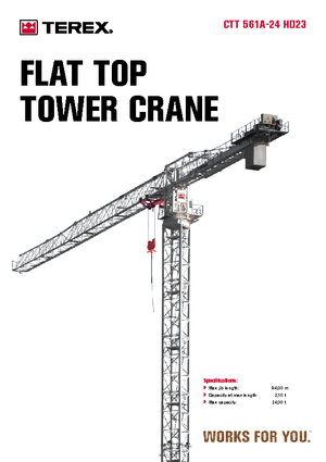 Grues à tour - tourneur supérieur Terex Comedil (Zeppelin) CTT 561 A 24