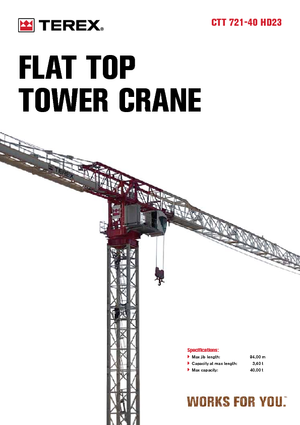Grues à tour - tourneur supérieur Terex Comedil (Zeppelin) CTT 721-40