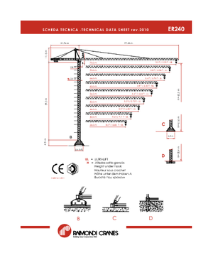 Grues à tour - tourneur supérieur Raimondi ER 240-B