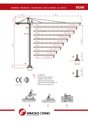 Grues à tour - tourneur supérieur Raimondi ER 240