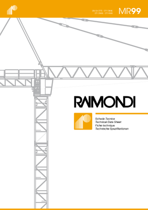 Grues à tour - tourneur supérieur Raimondi MR 99-B