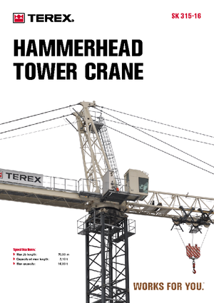 Grues à tour - tourneur supérieur Terex Peiner SK 315-E-Ts 211.1
