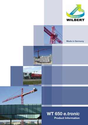 Grues à tour - tourneur supérieur Wilbert WT 650 e.tronic