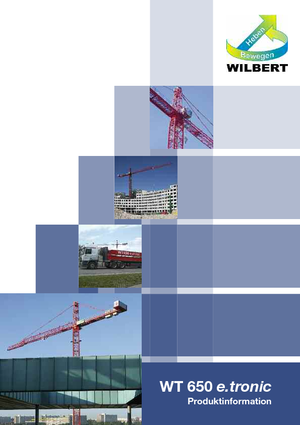 Grues à tour - tourneur supérieur Wilbert WT 650 e.tronic