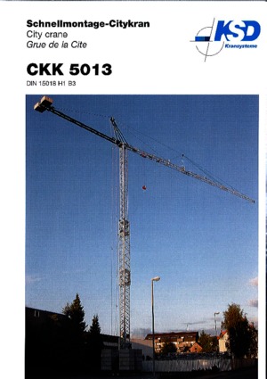 Grues à tour - tourneur inférieur KSD CKK 5013 (1,65m)