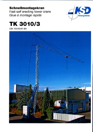 Grues à tour - tourneur inférieur KSD TK  3010/3 (2,5 m)