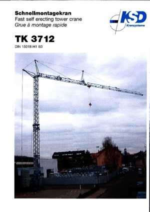 Grues à tour - tourneur inférieur KSD TK  3712 (2,4 m)