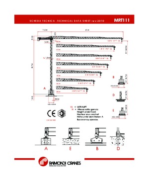 Grues à tour - tourneur supérieur Raimondi MRT 111