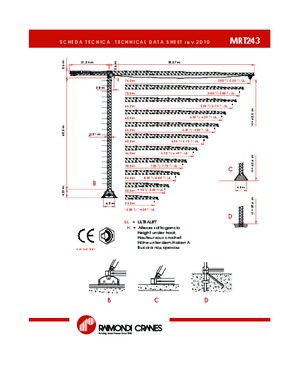 Grues à tour - tourneur supérieur Raimondi MRT 243