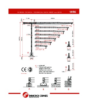 Grues à tour - tourneur supérieur Raimondi SRT 85