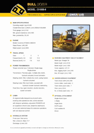 Bulldozers PowerPlus D155B-II