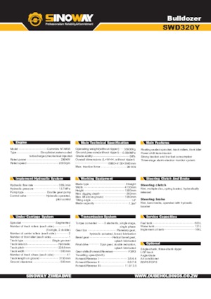 Bulldozers Sinoway SWD320Y