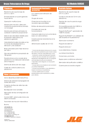 Nacelles télescopiques sur chenilles JLG 660SJC