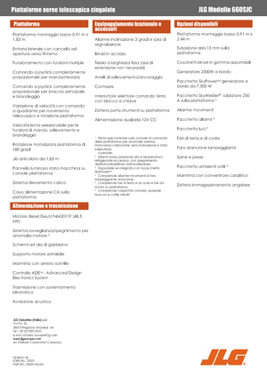 Nacelles télescopiques sur chenilles JLG 660SJC