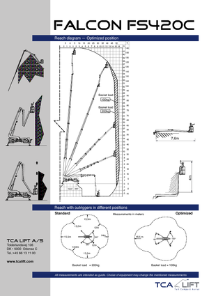 Nacelles télescopiques sur chenilles Falcon Lifts FS 420 C