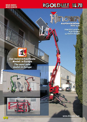 Nacelles à bras articulés sur chenilles Hinowa GL 14.70