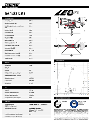 Nacelles à bras articulés sur chenilles TEUPEN LEO13GT