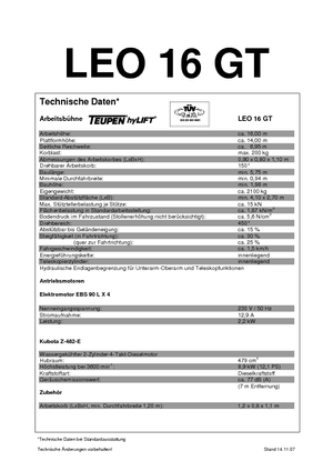 Nacelles à bras articulés sur chenilles TEUPEN Leo 16 GT
