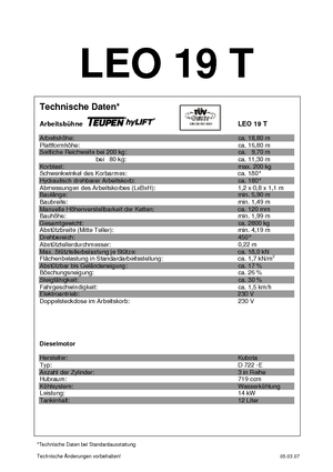 Nacelles à bras articulés sur chenilles TEUPEN Leo 19 T