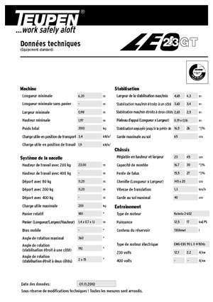 Nacelles à bras articulés sur chenilles TEUPEN LEO23GT 