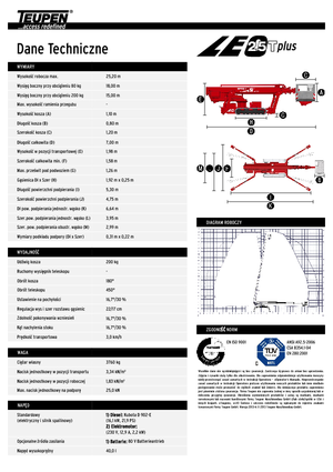 Nacelles télescopiques sur chenilles TEUPEN LEO25Tplus