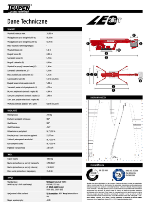 Nacelles télescopiques sur chenilles TEUPEN LEO36T