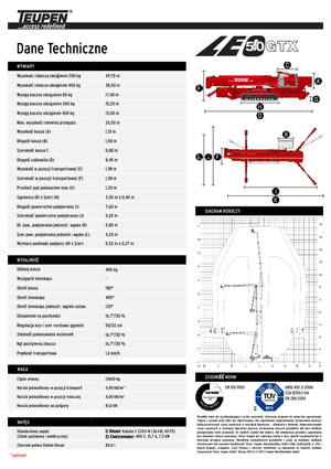 Nacelles à bras articulés sur chenilles TEUPEN LEO50GTX
